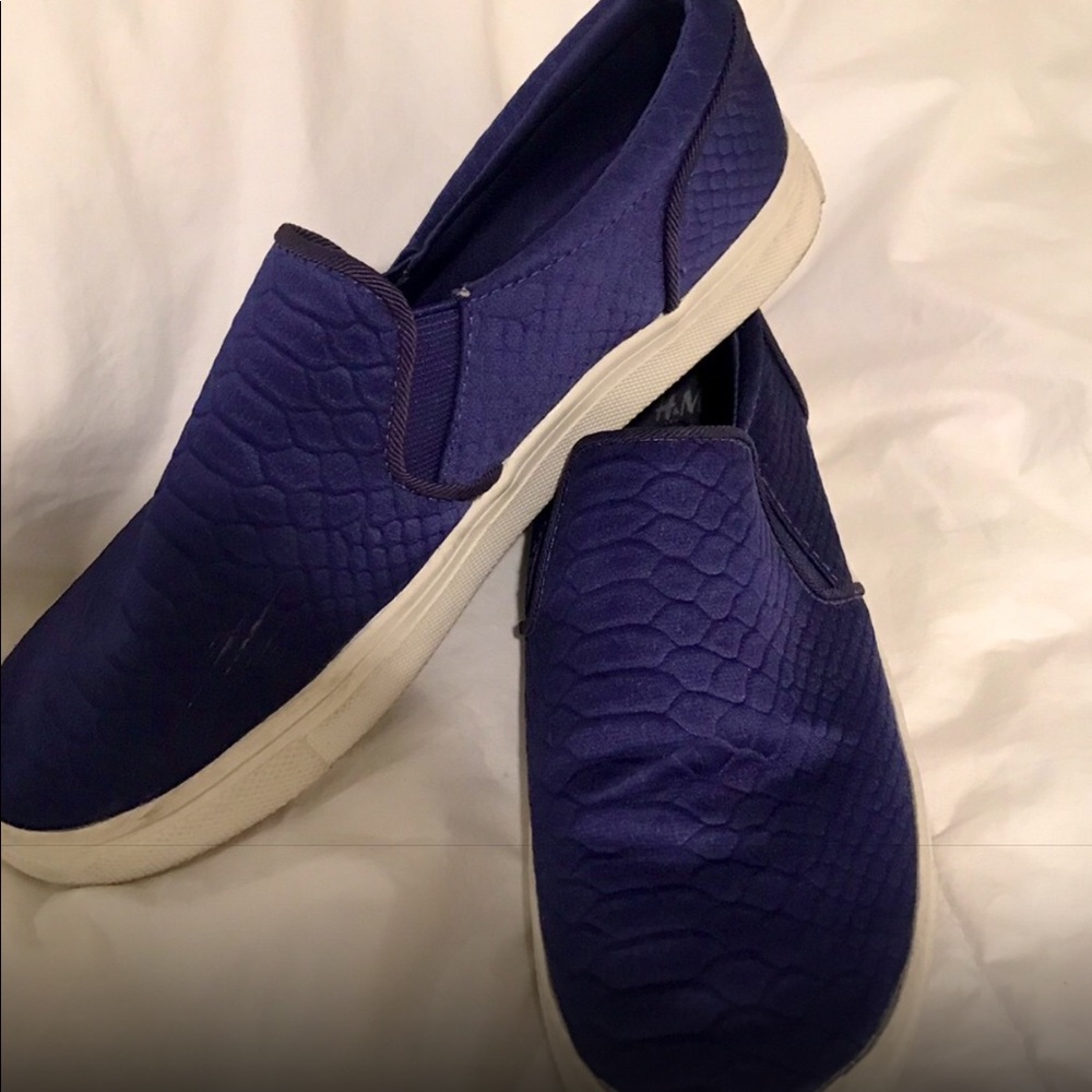 Purple Snakeskin Slip On